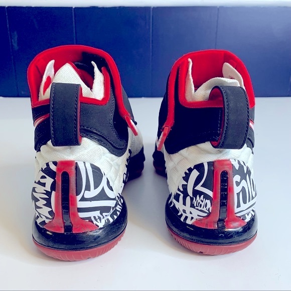 Nike LeBron 17 LeBron 4 Graffiti Shoes Size 5.5 - Picture 7 of 14